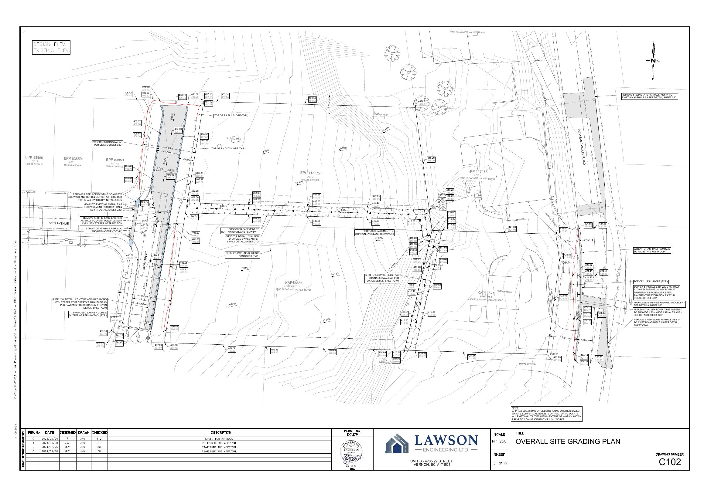 C102 — Overall Site Grading Plan