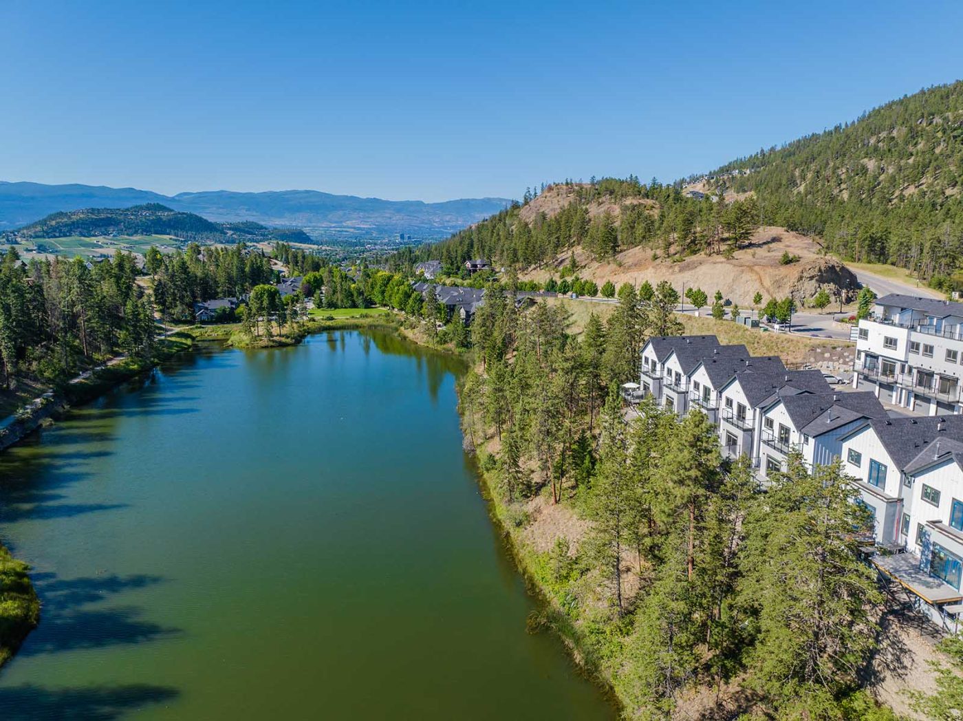 Pondside Landing townhouse development in Wilden, Kelowna